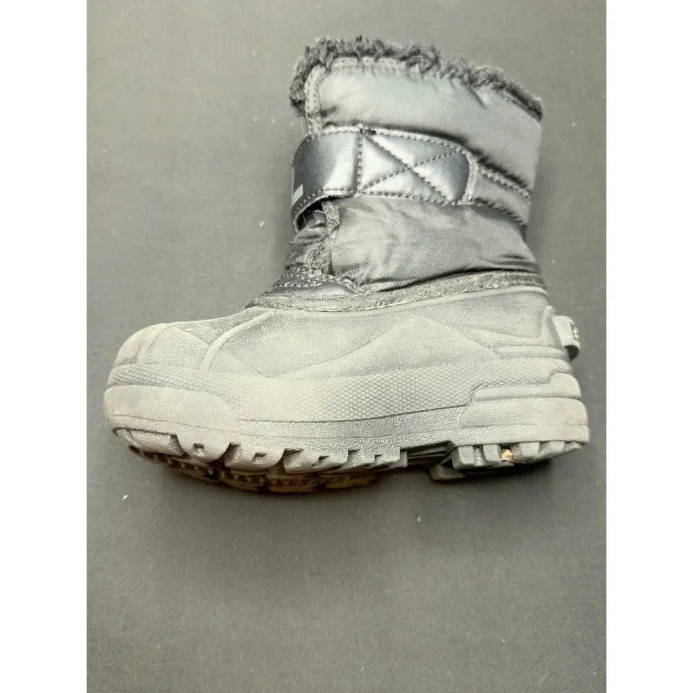 Sorel Snow Commander Kids Snow Boots Size 9 Black NC1960-010 Winter Waterproof